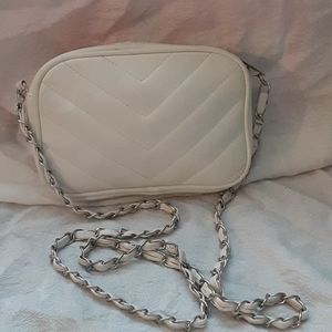 White leather minibag
